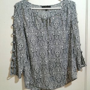 🌺 NWOT Fred David Rayon Gauze Boho Style Blouse